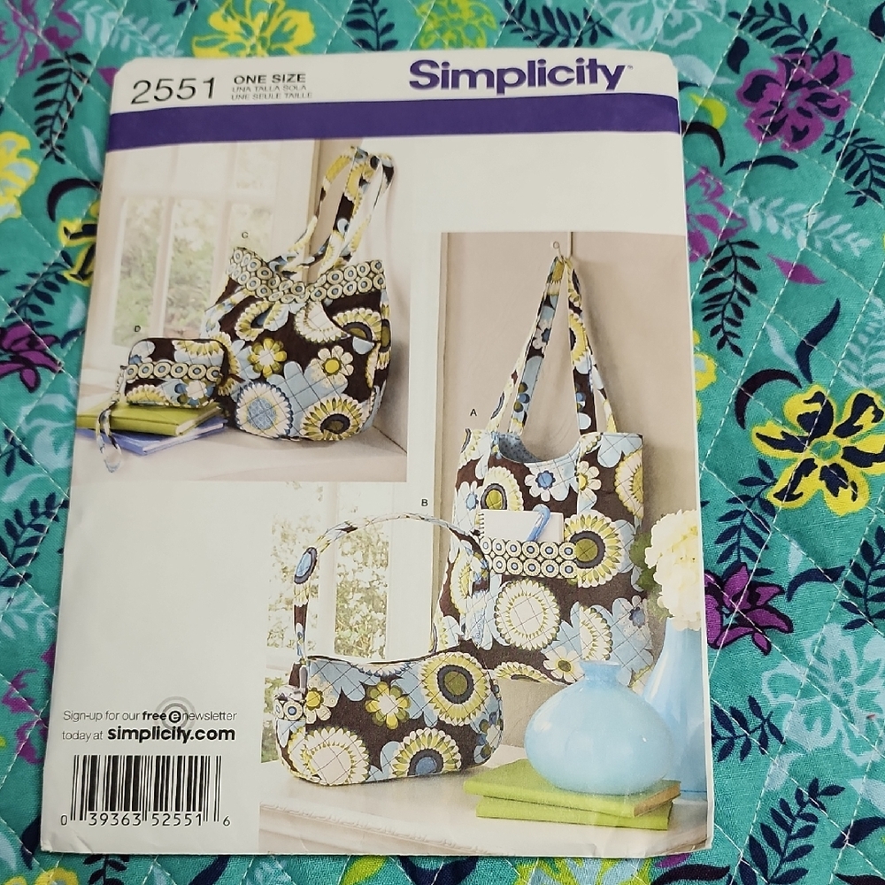 Simplicity Floral Bag Pattern